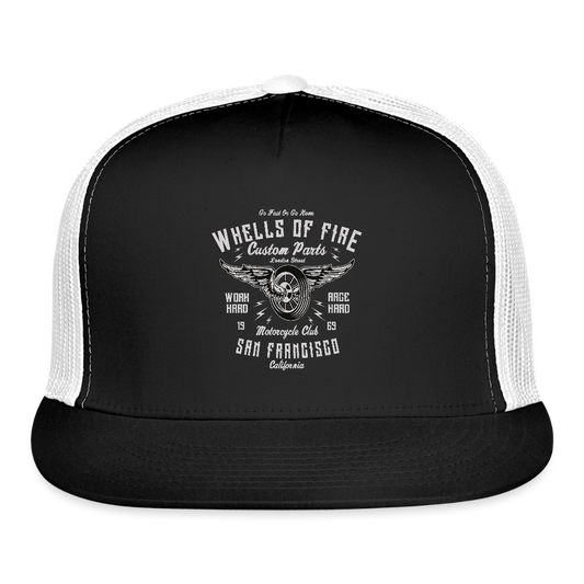 Wheels of fire 01 Trucker Hat - black/white